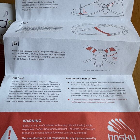 Bosky Small/Kids size Barefoot Sandals - for People with Small feet - Picture 5 of 5